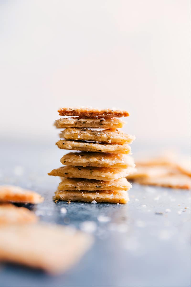 Image of the stacked Homemade Crackers