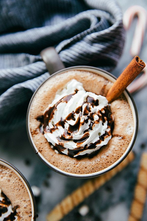 A cup of hot chocolate
