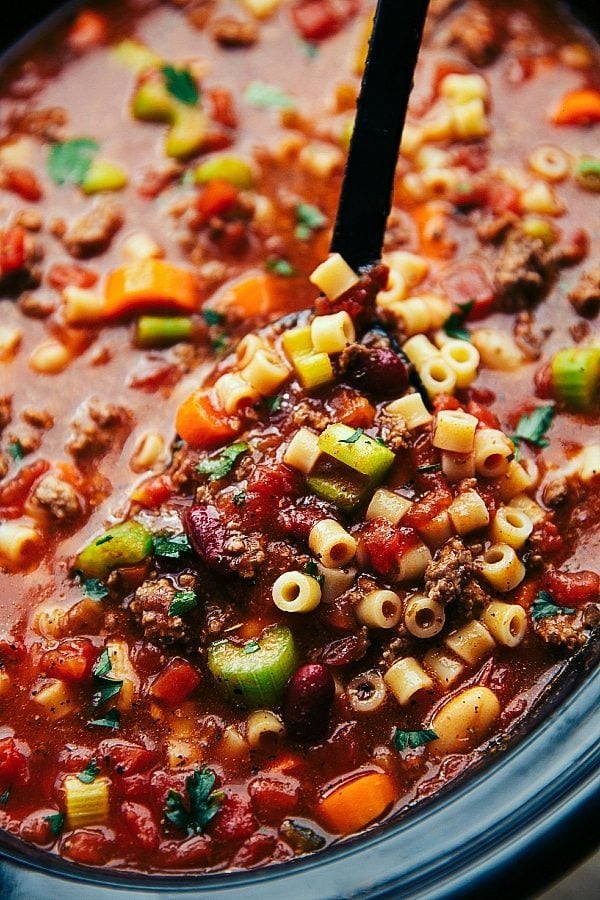 Crockpot Pasta E Fagioli {Olive Garden Copycat Recipe 