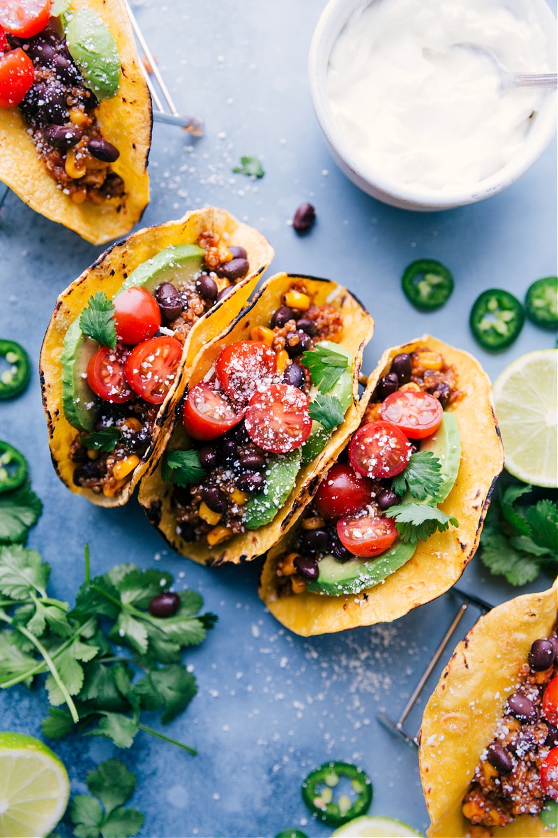 Overhead image of Quinoa Tacos.