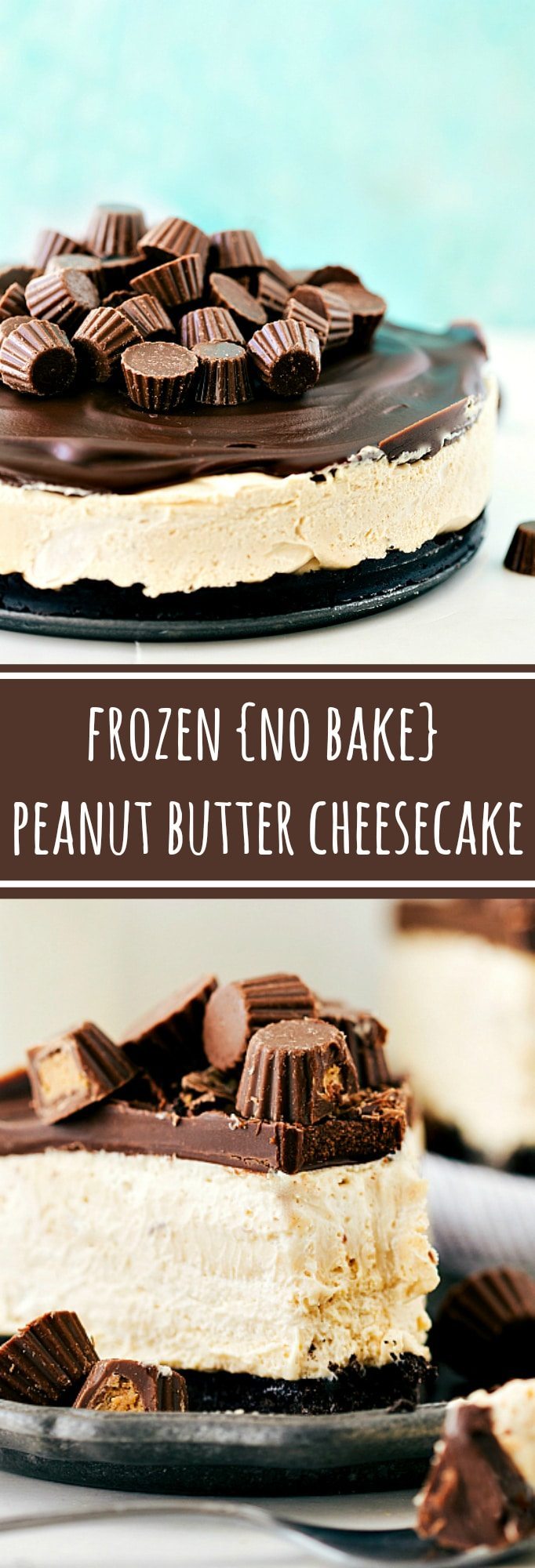frozen (no-bake) peanut butter cup cheesecake