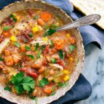 Dump it and forget about it (NO pre-cooking anything) crockpot chicken, quinoa, and vegetable soup. A great way to use leftover veggies!