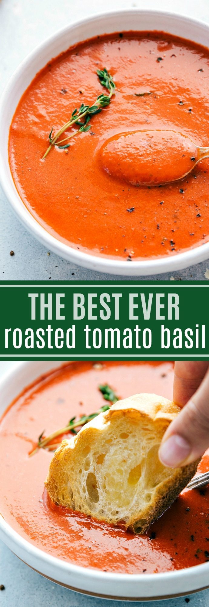 The BEST roasted tomato basil soup! Delicious, healthy, and so hearty! I chelseasmessyapron.com