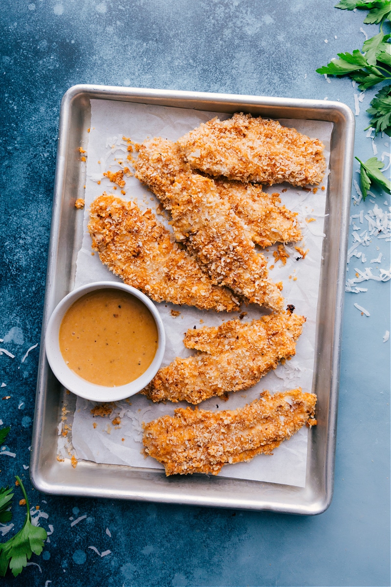 Coconut Chicken with honey-mustard dipping sauce