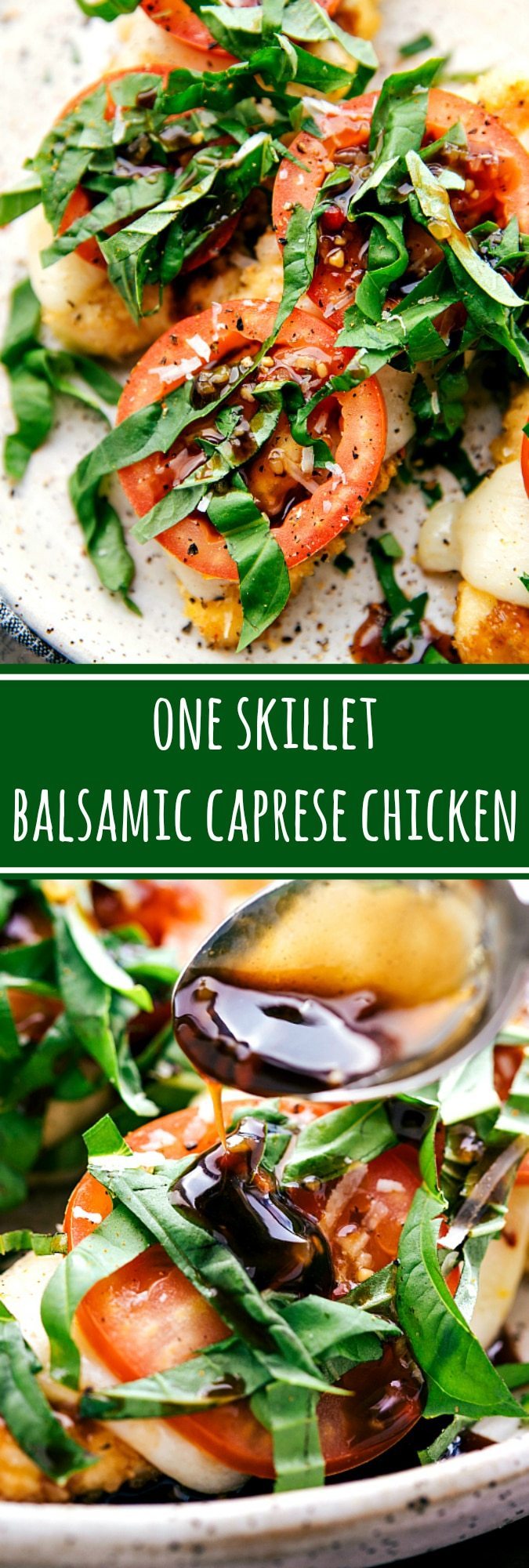 The EASIEST chicken dinner! One skillet, 10 easy ingredients caprese chicken