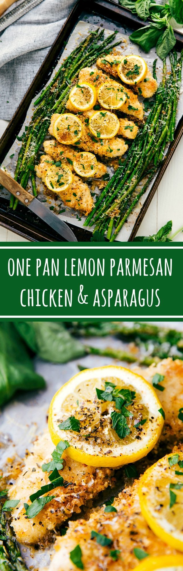 The best ONE PAN lemon garlic parmesan chicken and asparagus
