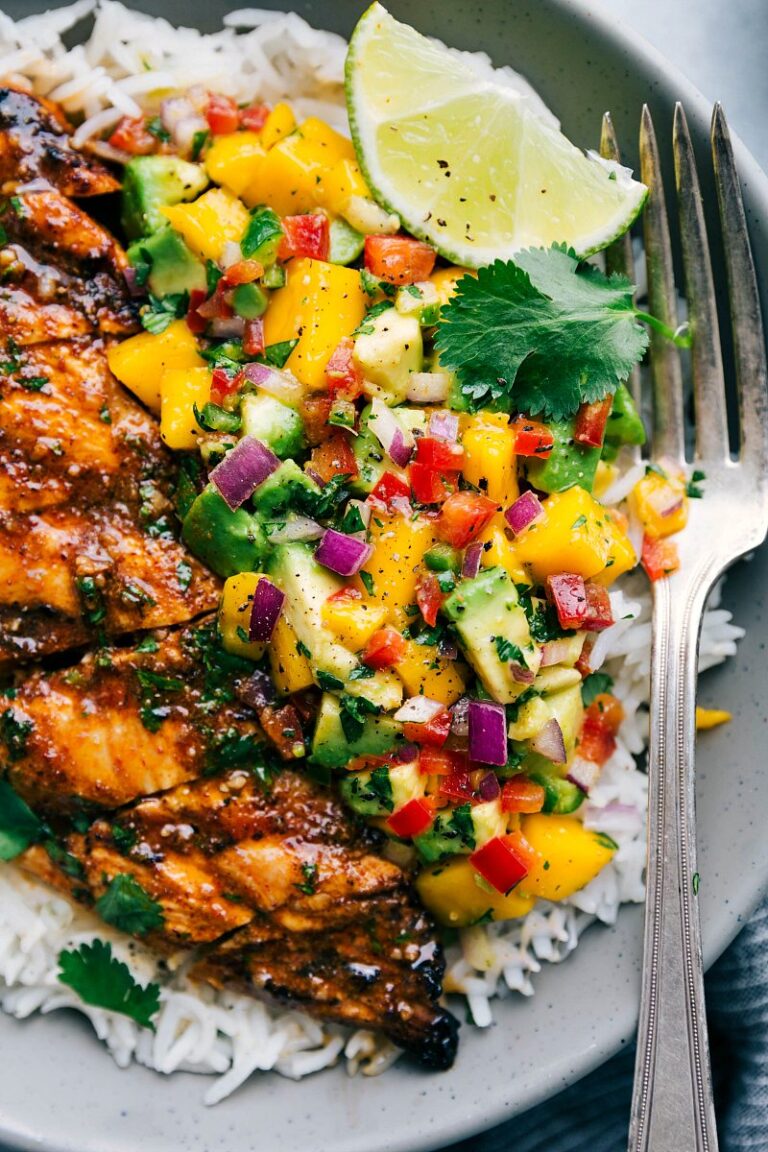 Cilantro Lime Chicken {With a Mango Salsa!} Chelsea's Messy Apron