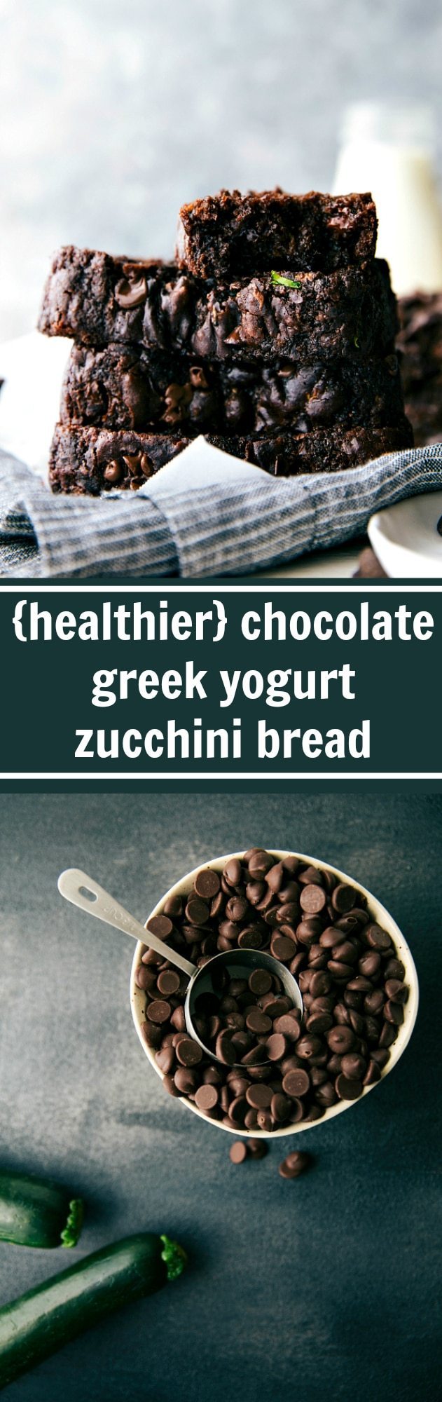 healthy chocolate greek yogurt zucchini bread