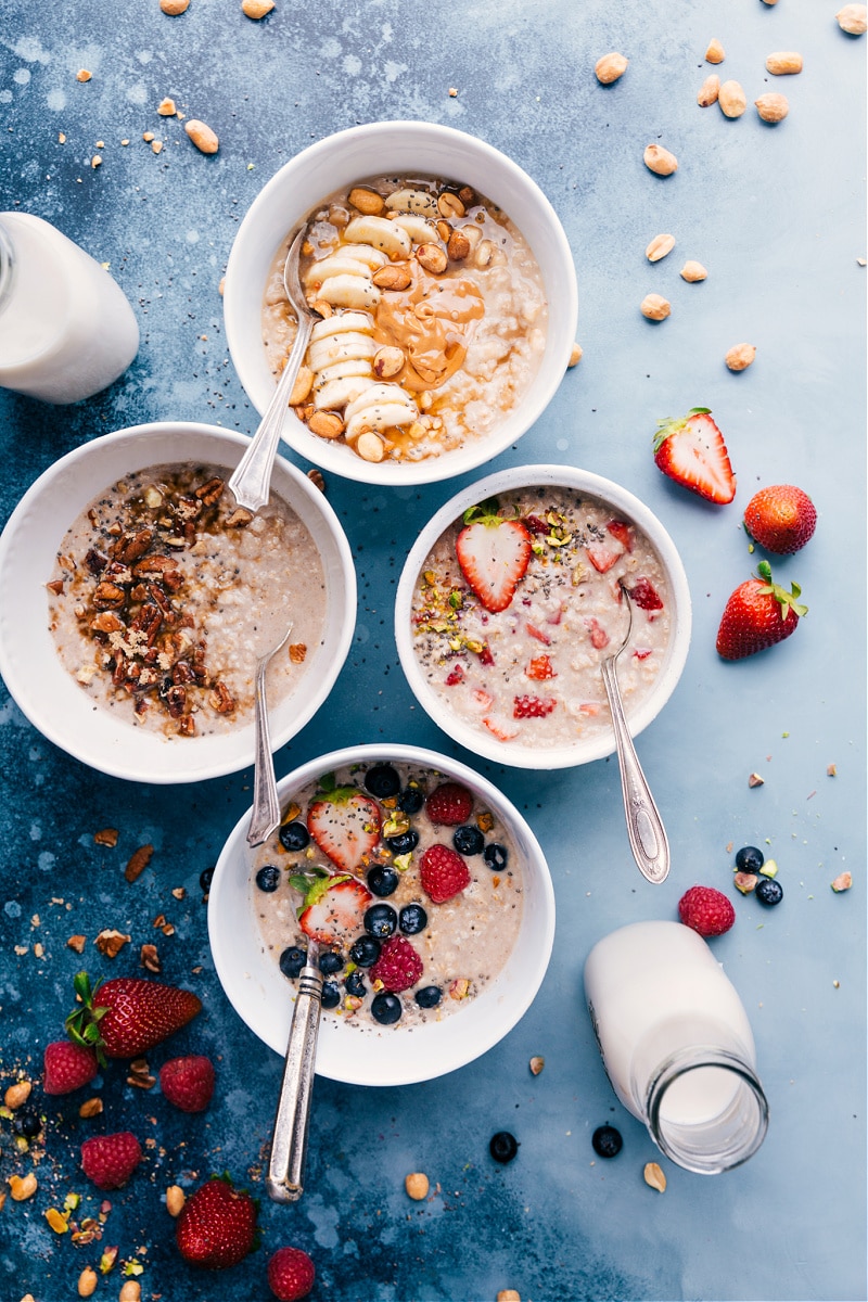 four flavors of Microwave Oatmeal