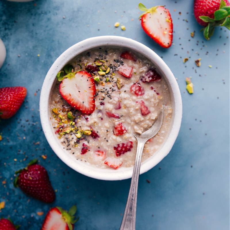 Strawberries and Cream Microwave Oatmeal