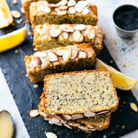 A healthier take on lemon poppyseed bread! This greek yogurt lemon poppyseed bread is made with better-for-you (but still simple) ingredients and is easy to make!