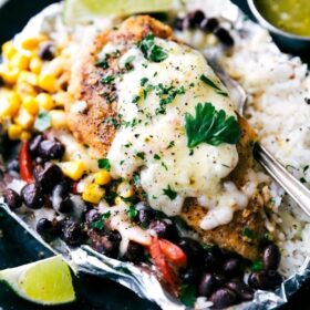 Foil Pack: Salsa Verde Chicken & Rice