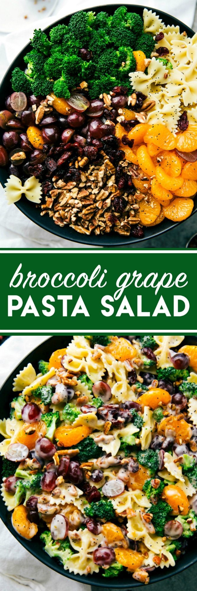 broccoli and grape pasta salad