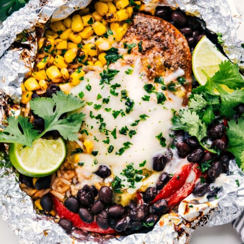 Chicken Rice Foil Packs - Chelsea's Messy Apron