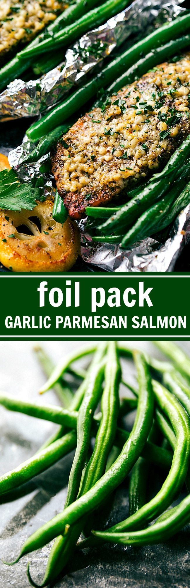 tin foil garlic parmesan salmon and veggies