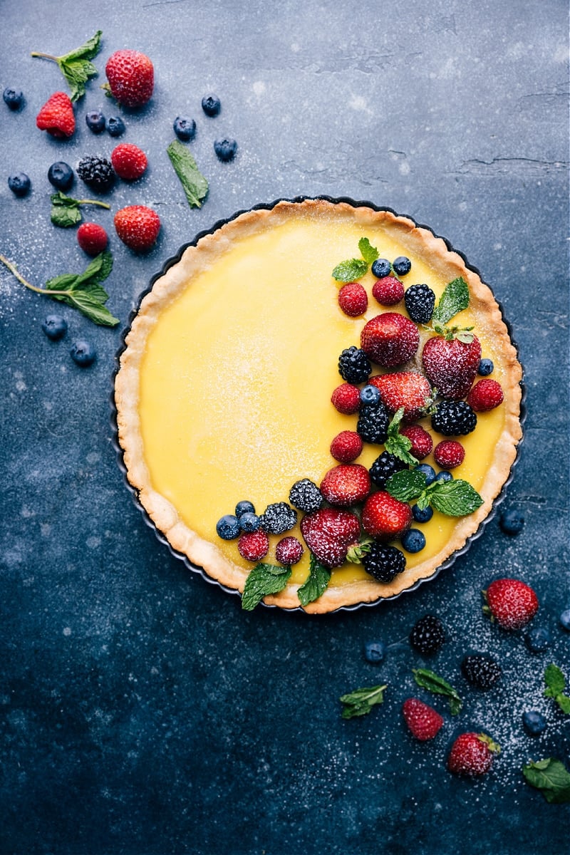 Overhead view of the Lemon Tart