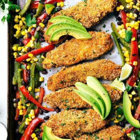 ONE PAN Mexican Tortilla Chicken and Veggies