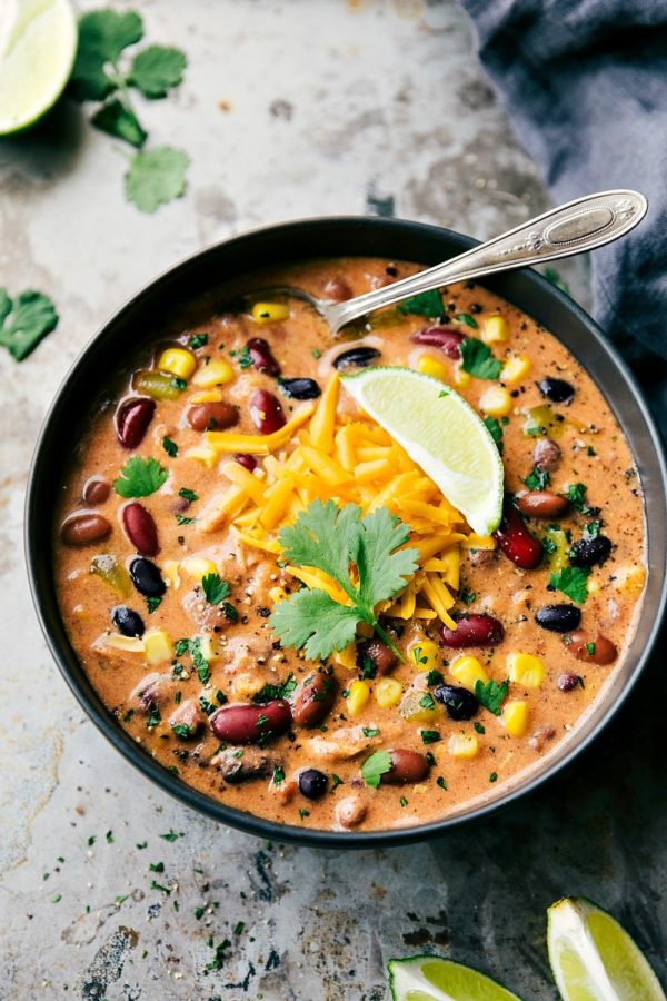 Crockpot Creamy Taco Chicken Chili | Chili Recipe Crock Pot Ideas To Satisfy Your Tummy And Soul