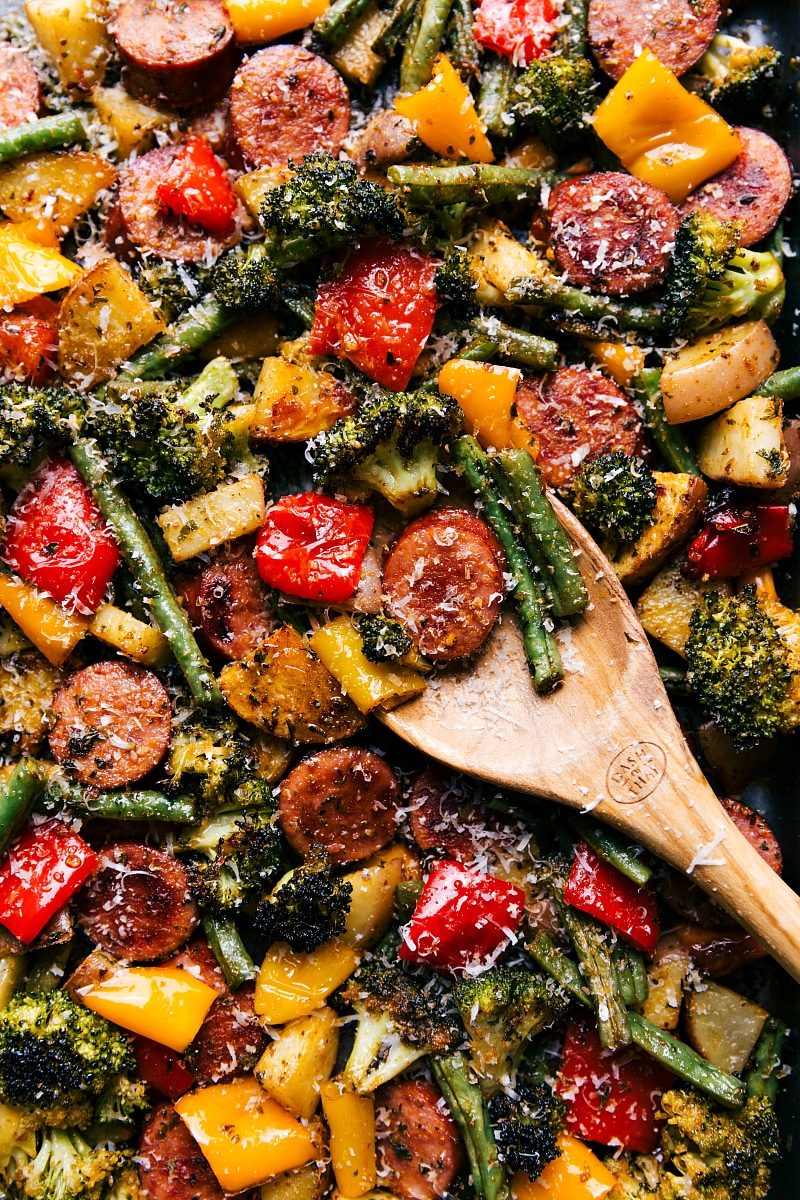 Sheet Pan Chicken Sausage And Veggies Fresh Fit Kitchen