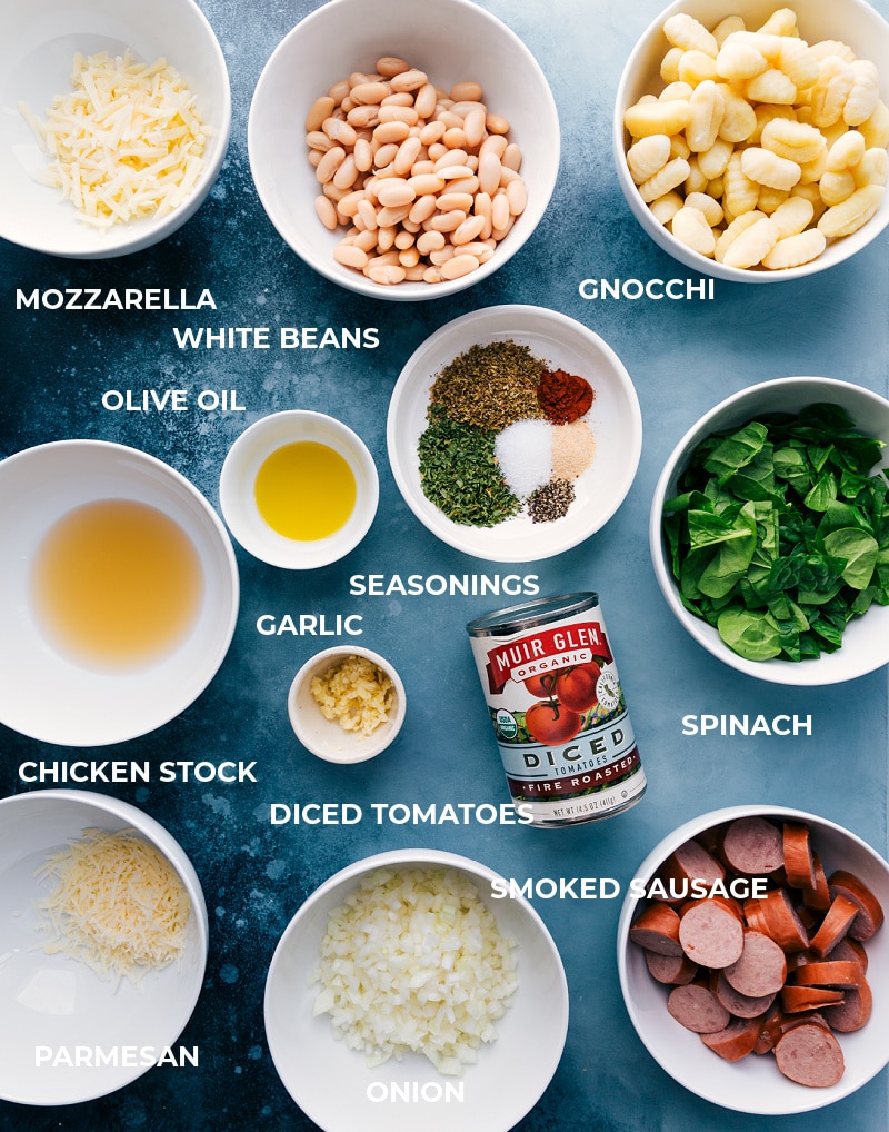 Ingredient shots-- elements for making White Bean Gnocchi
