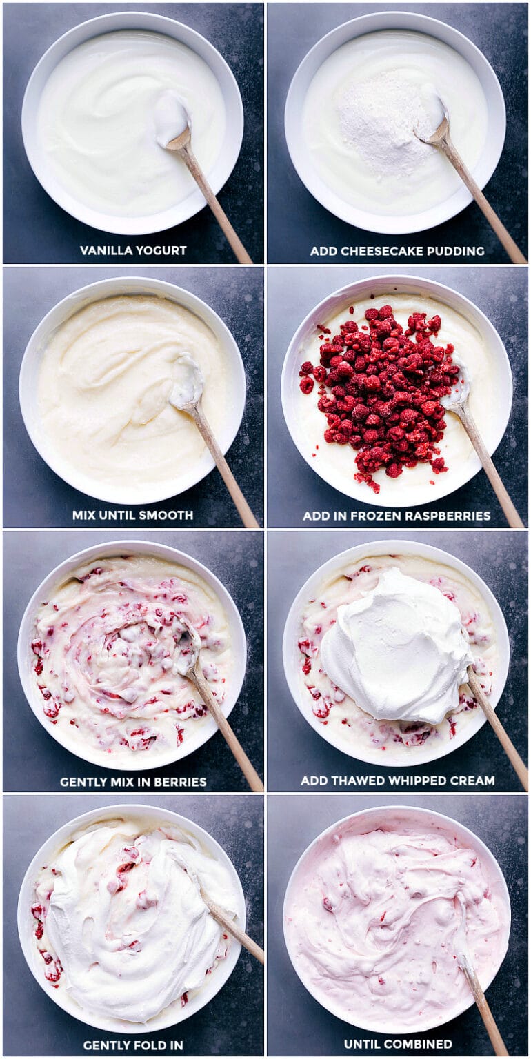 Raspberry Fluff (4 Ingredients!) - Chelsea's Messy Apron