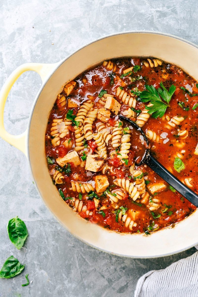 20-Minute Chicken Parmesan Soup | Chelsea's Messy Apron