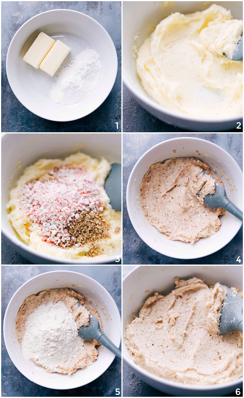 Dough being mixed together until smooth.