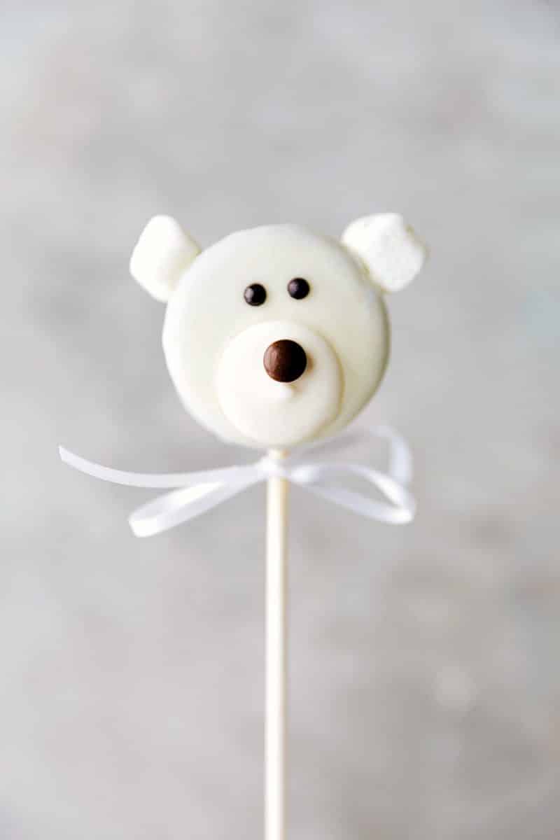 Image of the polar bear Oreo pop