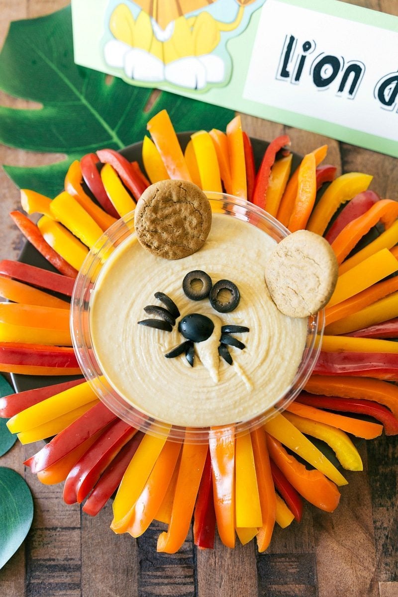 Jungle Party Lion Hummus Dip