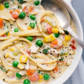 Creamy Chicken Tortellini Soup