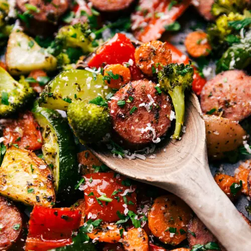 One Pan Healthy Italian Sausage Veggies 1