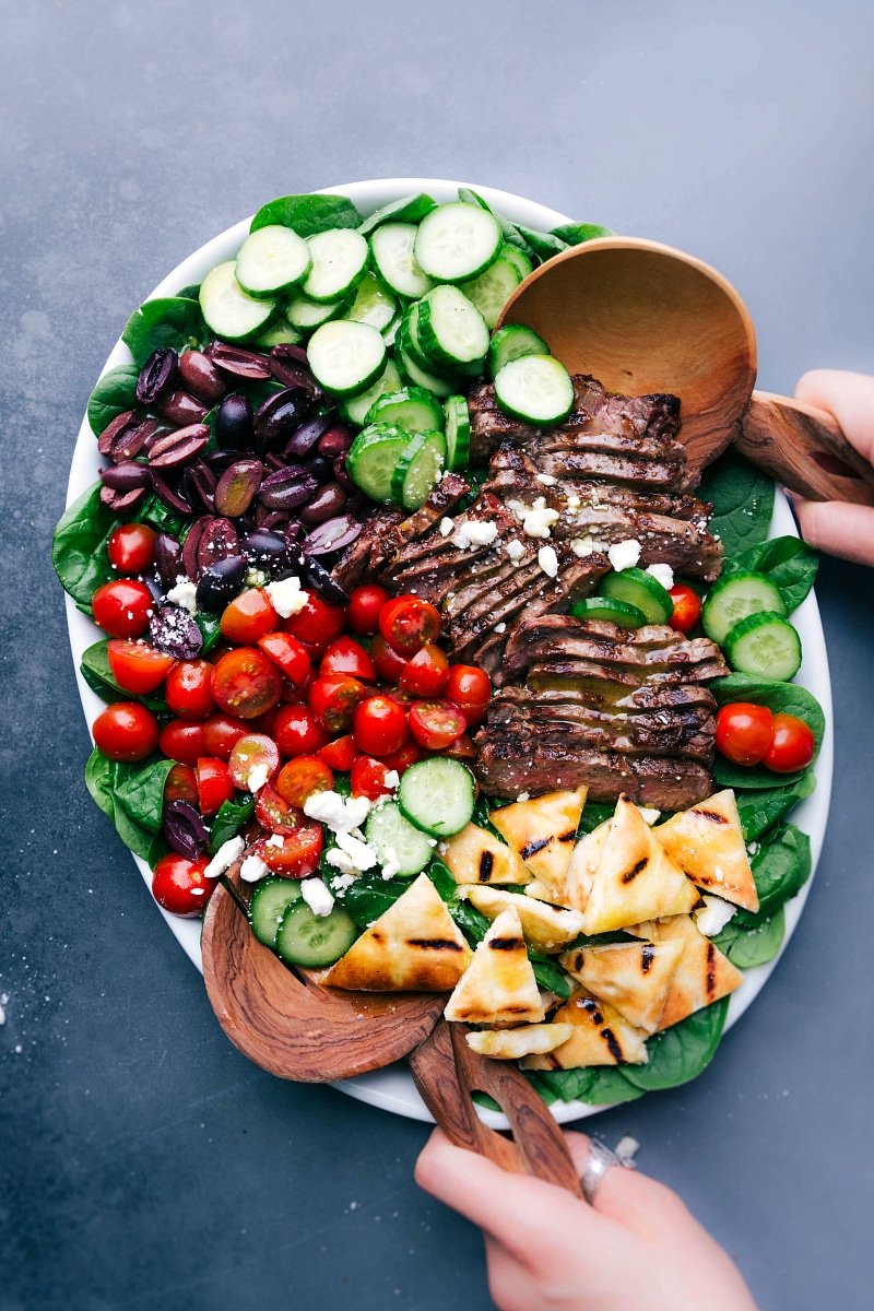 Overhead image of the Grilled Steak Salad