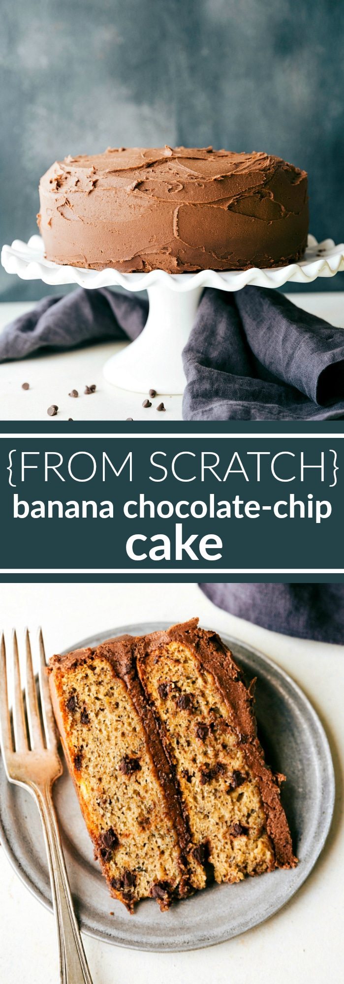 Amazing FROM SCRATCH BANANA CAKE with the BEST milk chocolate frosting! I via chelseasmessyapron.com from Sally's Baking Addiction