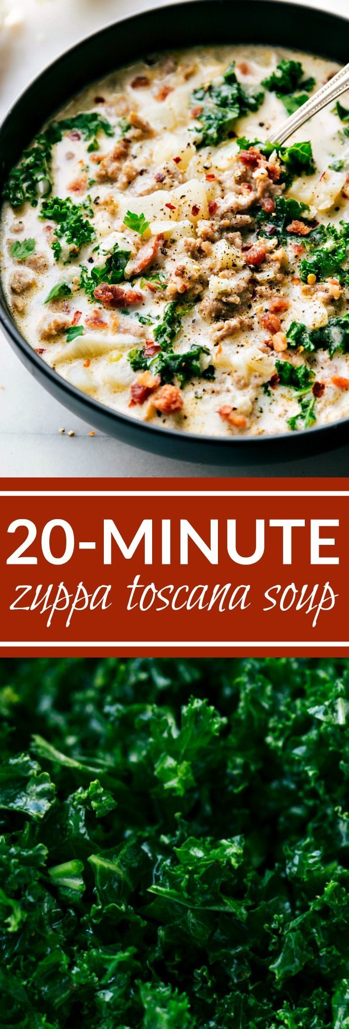 A copycat of the famous Olive Garden's Zuppa Toscana soup made in 20 minutes or less. via chelseasmessyapron.com