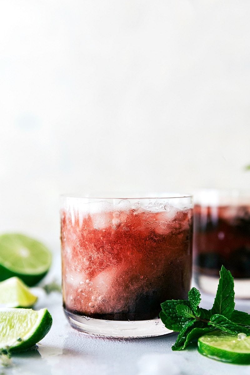 Close-up view of the Tart Cherry Spritzer