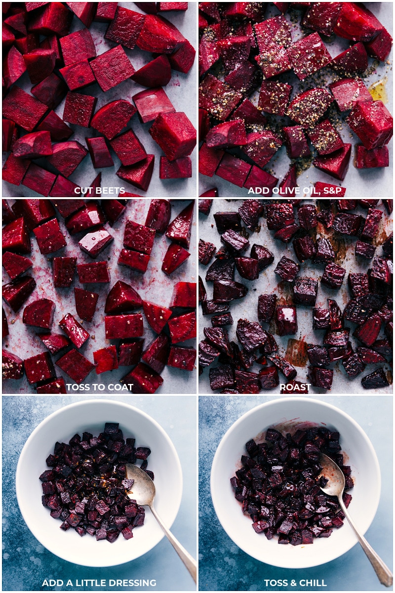 Process shots: roasting the beets