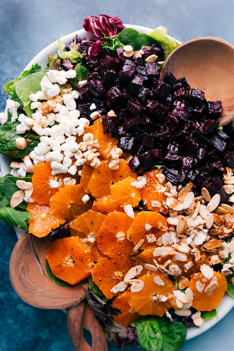 Overhead image of the Beet Salad