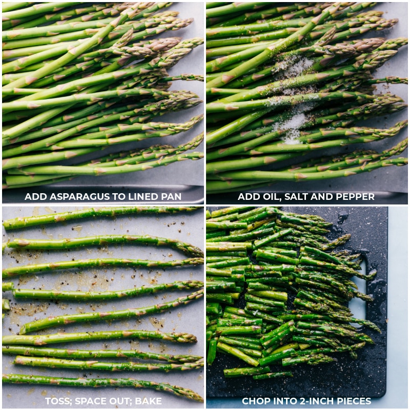 Process shot: roasting asparagus