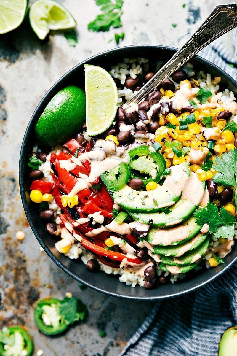 Healthy Mexican Street Corn Burrito Bowls | Chelsea's Messy Apron