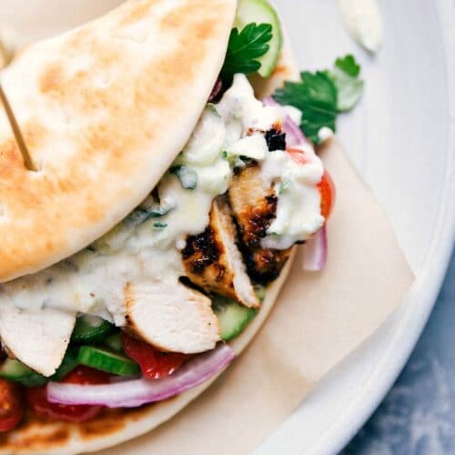 Chicken Gyros and Pita (with Tzatziki Sauce) - Cooking Classy