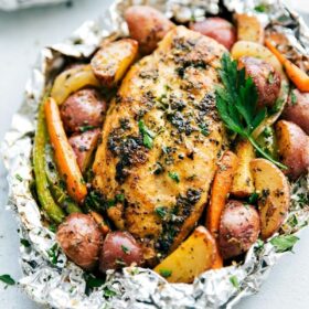 Foil Pack Italian Chicken and Veggies