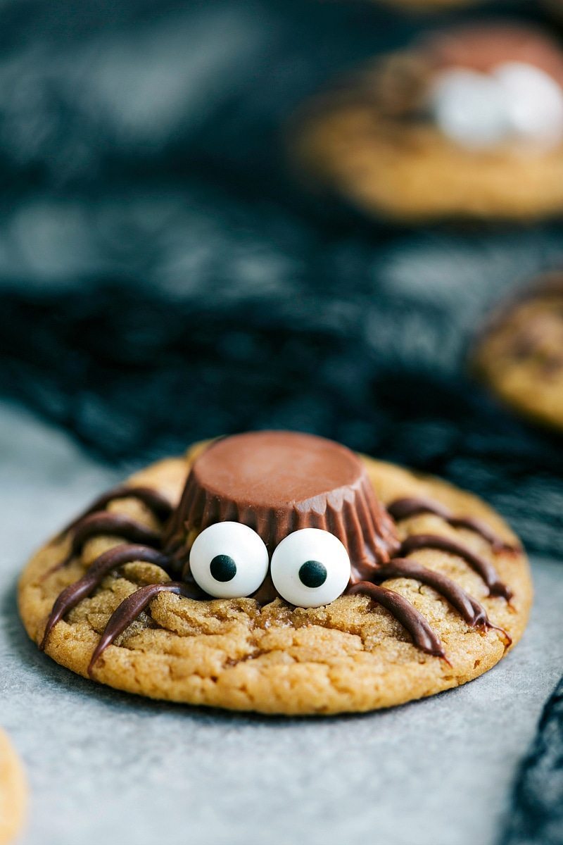 Peanut Butter Spider Cookies