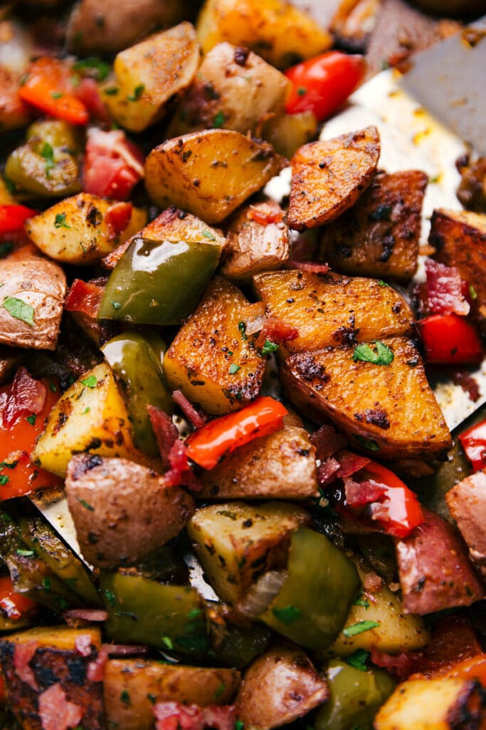 One Pan Breakfast Potatoes and Bacon Chelsea's Messy Apron