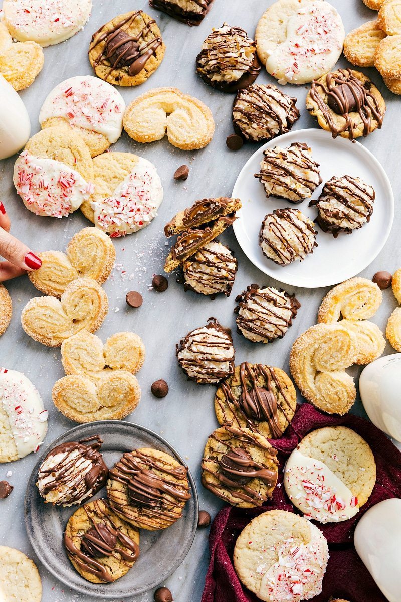 Overhead image of the 3 Ingredient Christmas Cookies