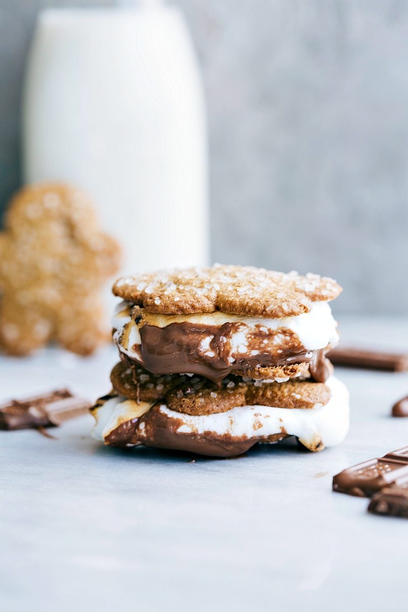 Image of the made-up Christmas Gingerbread S'mores