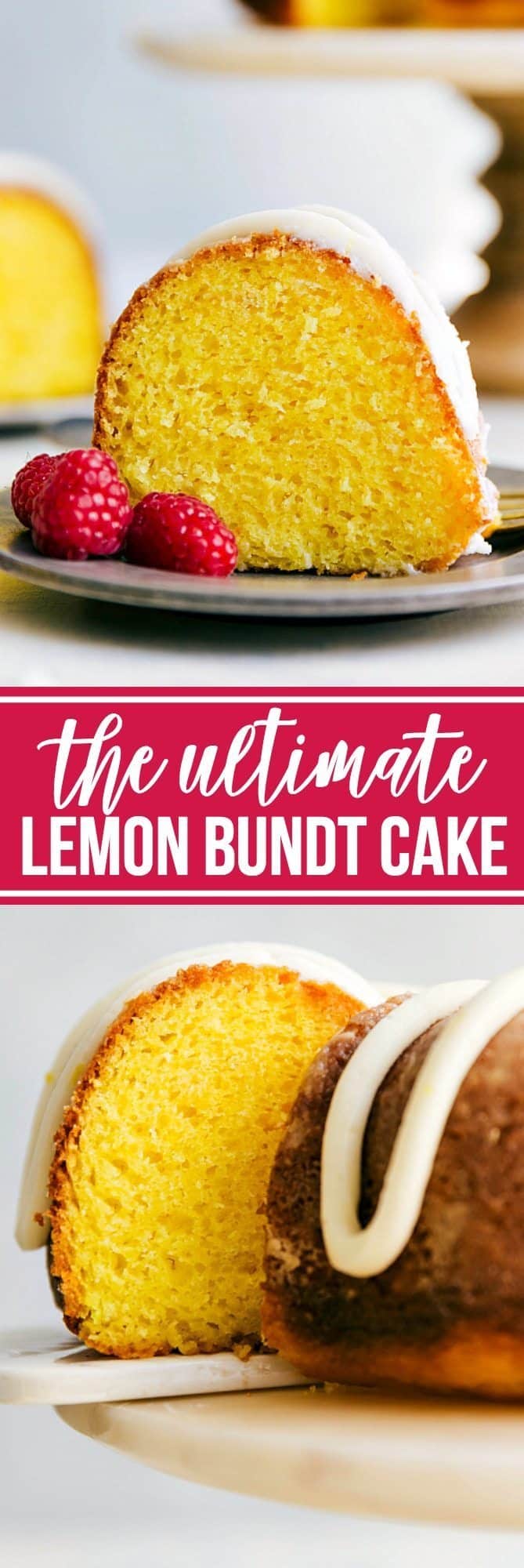 The BEST EVER Lemon Bundt Cake with an amazing Lemon Buttercream Frosting! Recipe from chelseasmessyapron.com