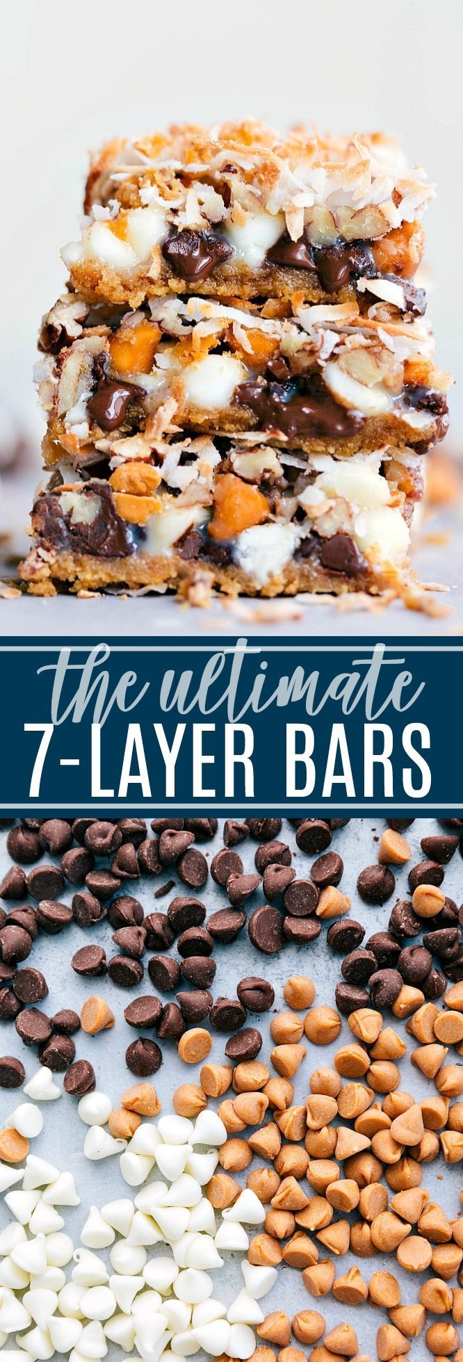 The ultimate BEST EVER 7 Layer bars! A super easy and quick ONE DISH dessert! via chelseasmessyapron.com