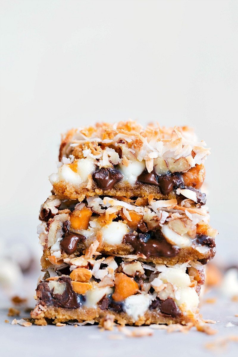 Image of the 7 Layer Bars stacked on top of each other