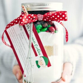 Mason Jar Christmas Cookies {Free Printables}