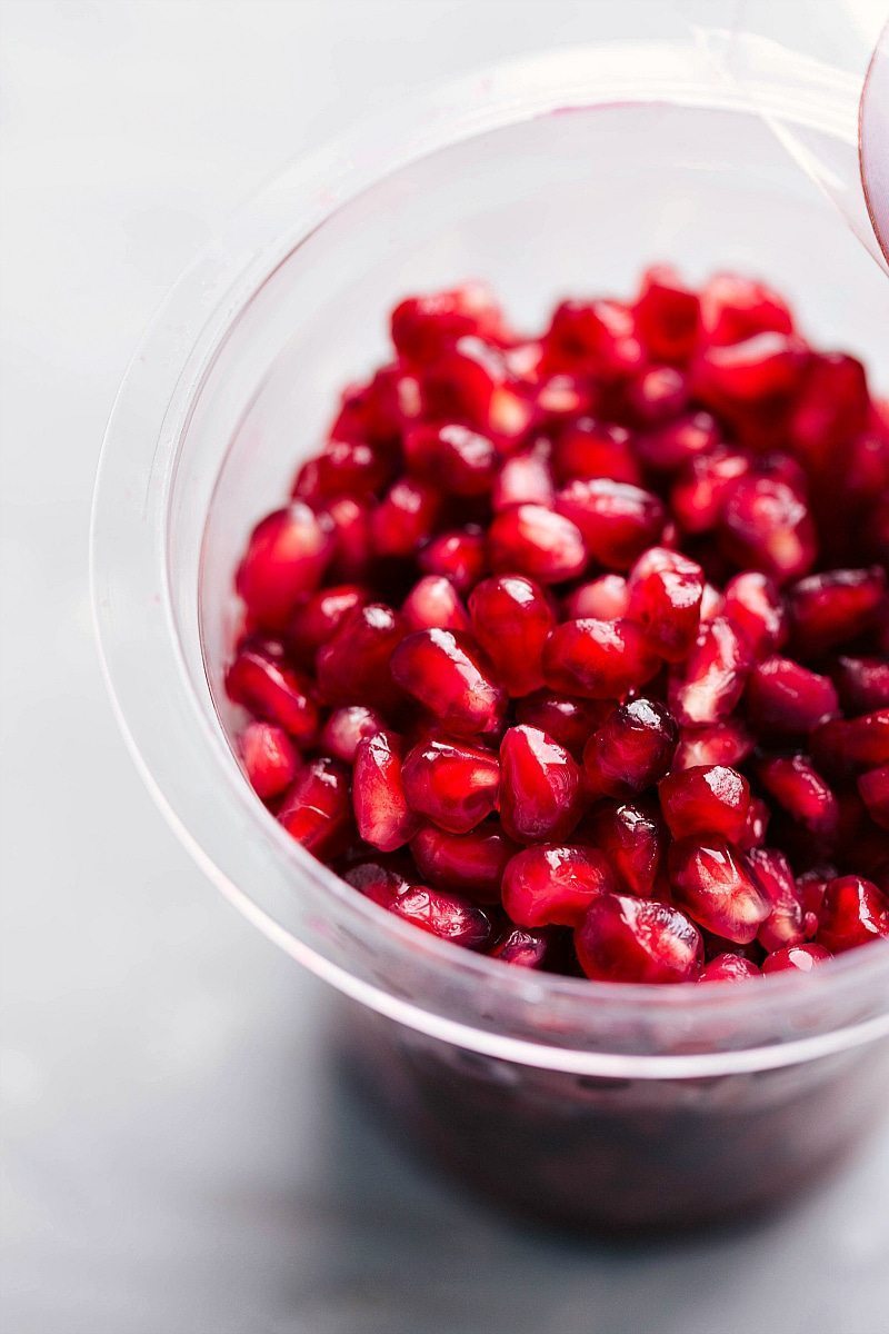 Pomegranate in a bowl.